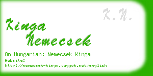 kinga nemecsek business card